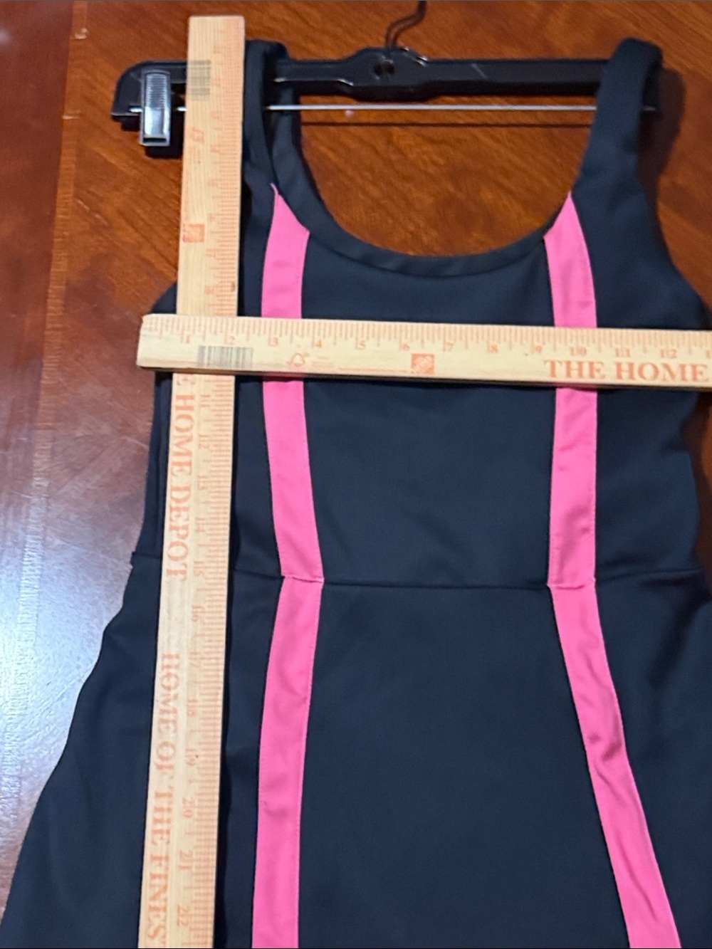 Beach Riot Black Mini shorts tennis Dress with Pink Vertical Stripes Sz XS - Picture 8 of 9